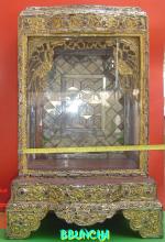 สวยมากตู้ใส่พระบูชาศิลปะพม่าตอนบนปิดทองรัตนะ